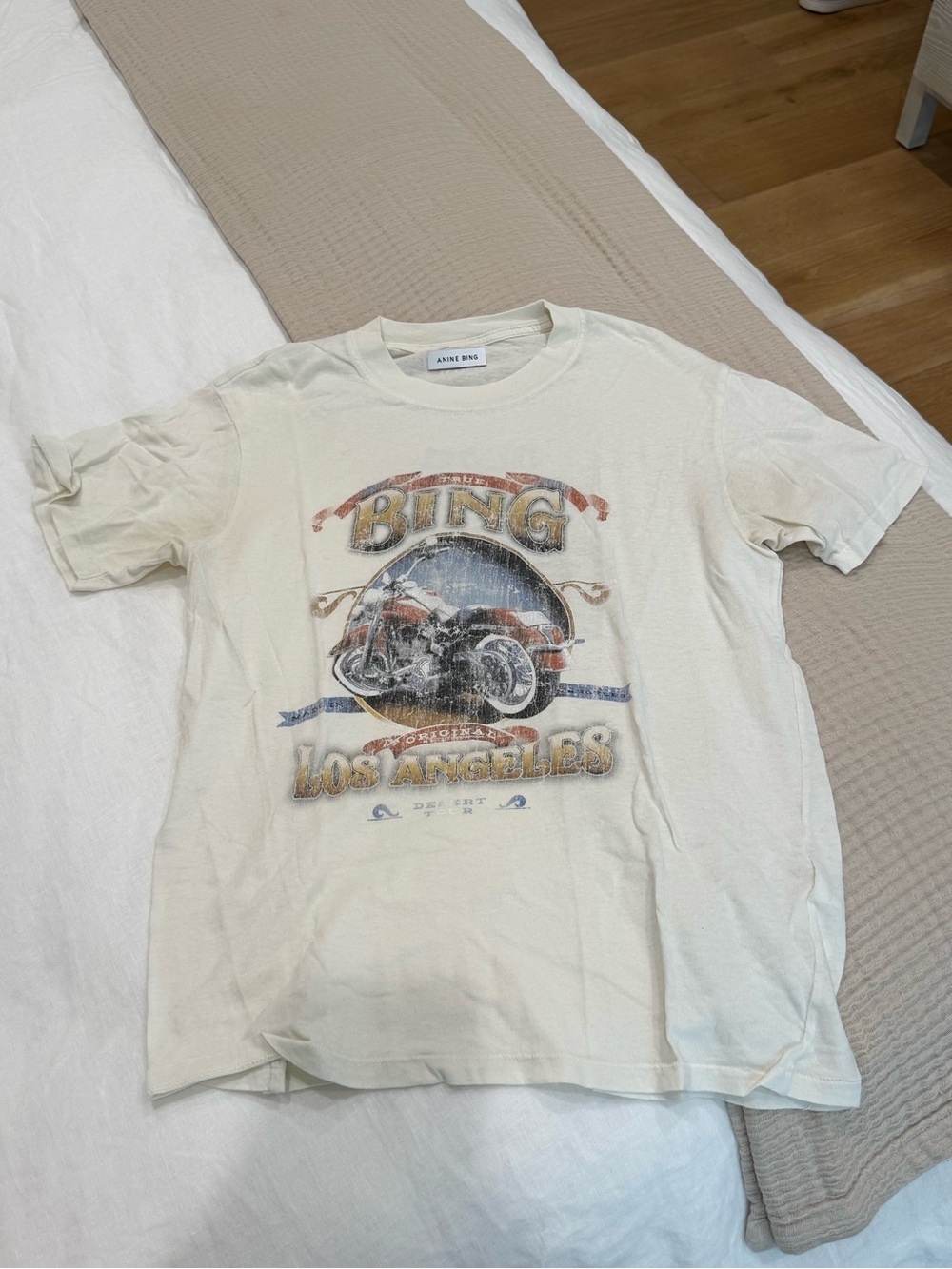 Anine Bing Cream Organic Cotton Tee - Minimal Label